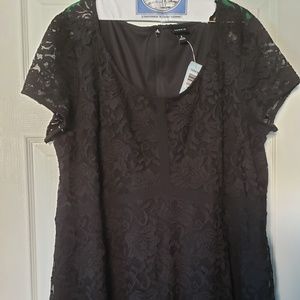 Torrid Blk Lace Skater Dress (Size Torrid 2 18/20)